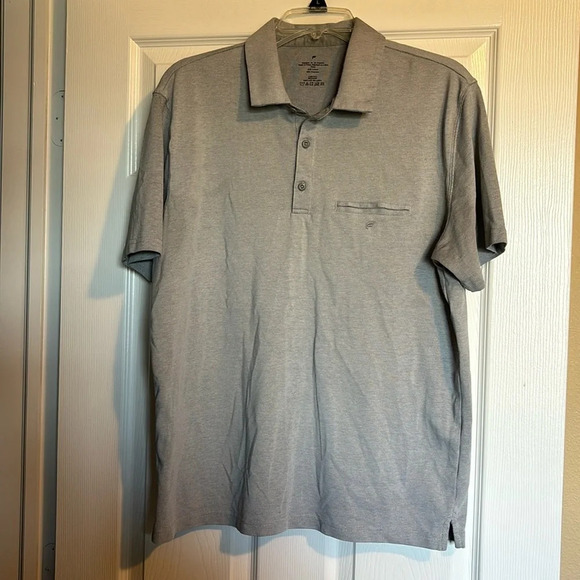 Fabletics men’s gray short sleeve polo shirt size large - Picture 1 of 7